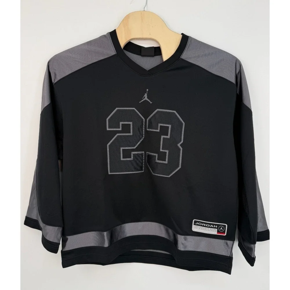 Jordan Nike Brooklyn Hockey Collegiate Jersey Black‎ HV0109-010 Large